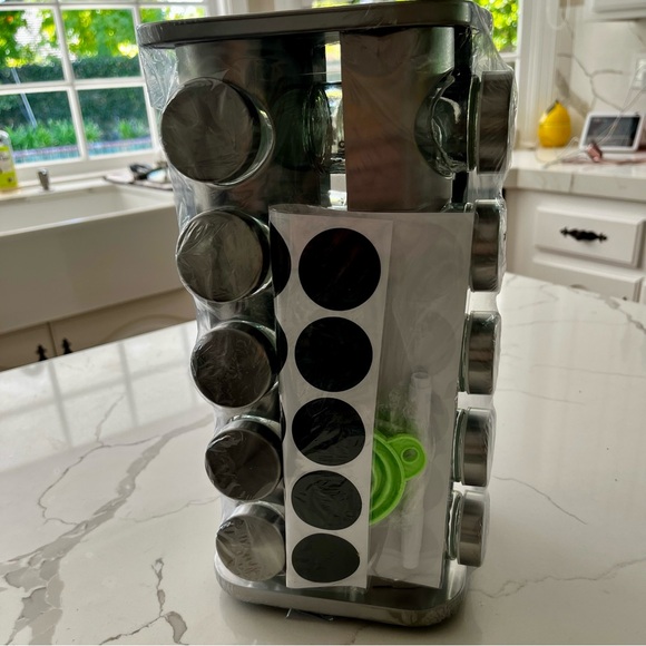 Revolving Spice Rack Square Stainless Steel - Picture 6 of 8